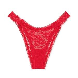 Victoria’s Secret Red Lace Brazilian Panty